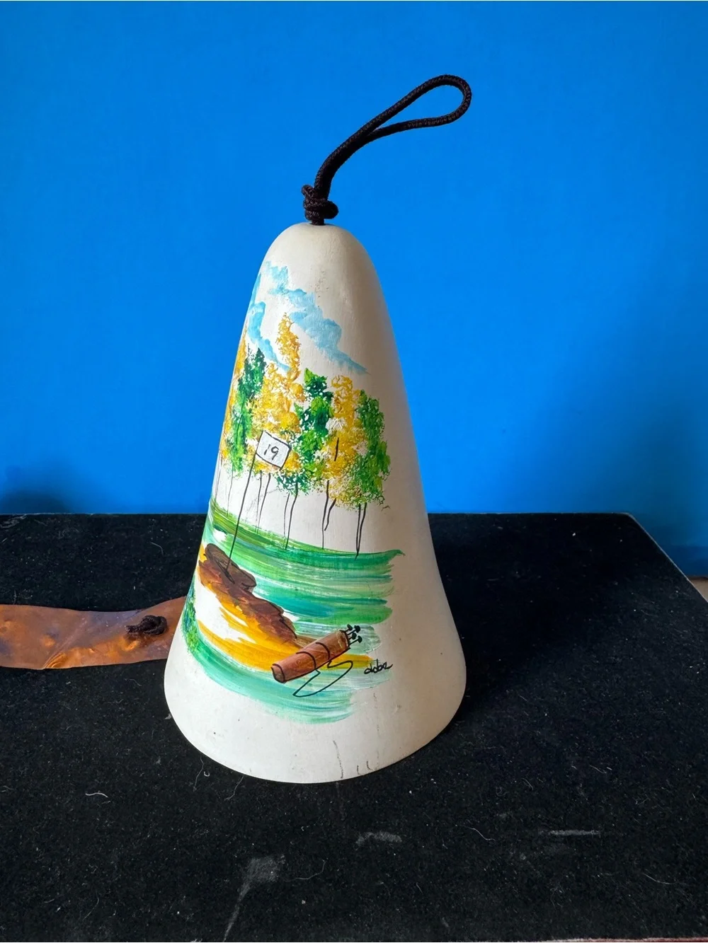 Vintage 1970 Dobe of Arizona ceramic wind chime bell